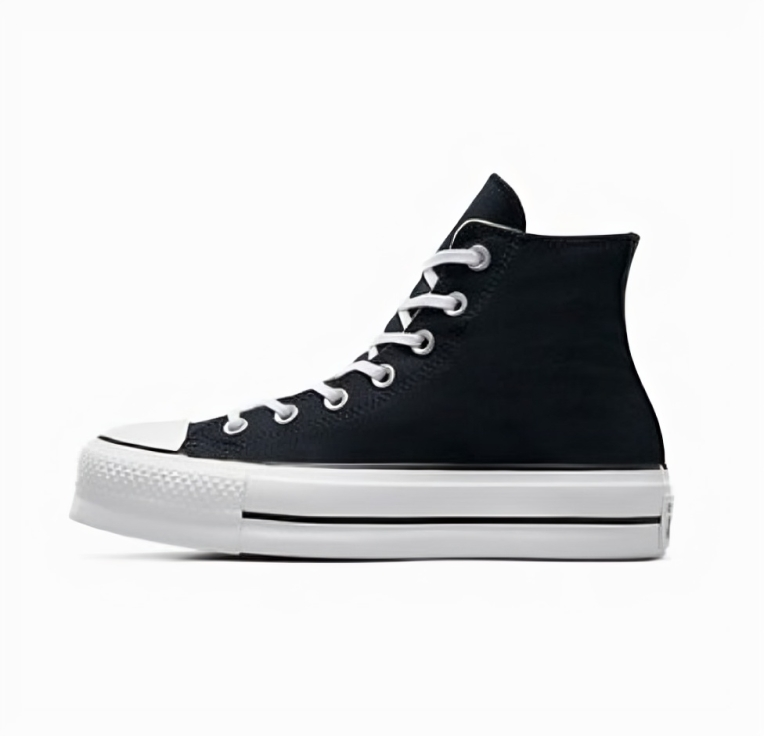 All star bota plataforma negra