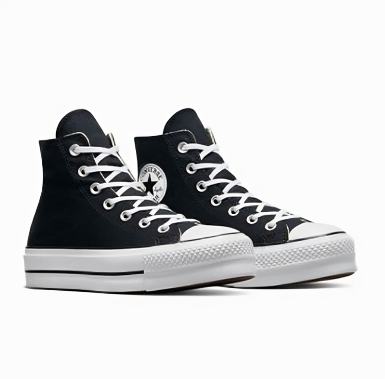 All star bota plataforma negra